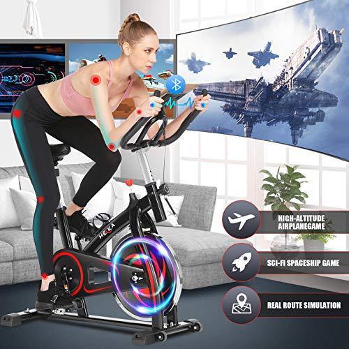 HEKA Indoor Cycling Bike Stationary, Belt Drive Indoor Exercise Bikes - JOY2ESpree