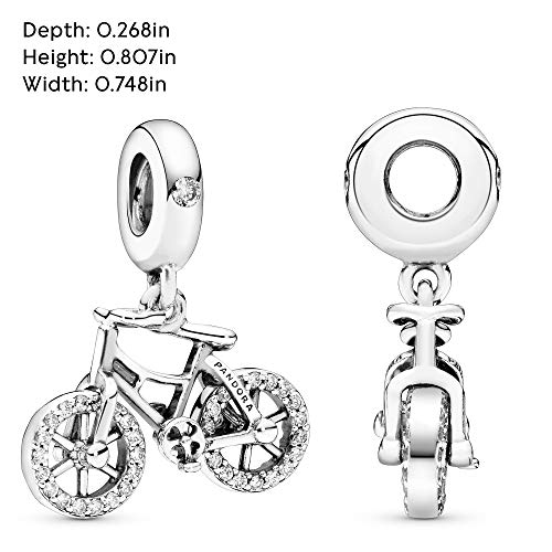 Pandora Jewelry Bicycle Dangle Cubic Zirconia Charm in Sterling Silver - JOY2ESpree