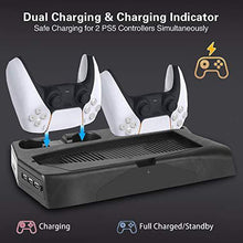 
                        
                          画像をギャラリービューアに読み込む, Vertical Charging Stand for Playstation 5 with Cooling Fan Charging Station Dock - JOY2ESpree
                        
                      
