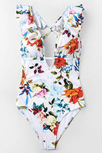 
                        
                          Cargar imagen en el visor de la galería, CUPSHE Women's One Piece Swimsuit Ruffle Deep V Neck Strappy Swimwear Bathing Suits
                        
                      