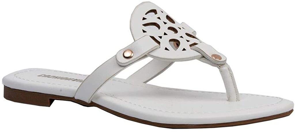 CUSHIONAIRE Women's Cameron Flat Sandal with +Comfort