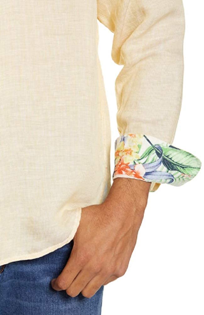 Tommy Bahama Long Sleeve Line in The Sand Linen Blend Camp Shirt