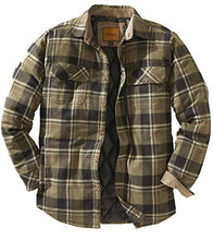 
                        
                          画像をギャラリービューアに読み込む, Venado Men's Plaid Shirt Jacket -Long Sleeved Quilt Lined Brushed Flannel Rugged Shirt
                        
                      