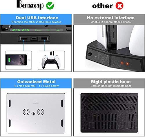 Benazcap Vertical Stand for Playstation 5 Console with Cooling Fan - JOY2ESpree