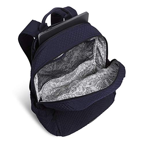 Vera Bradley Women's Microfiber Campus Backpack, Classic Navy, One Size