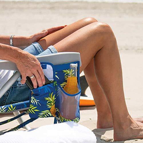 2 Tommy Bahama Backpack Beach Chairs Blue/Pineapple
