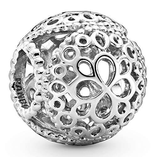 Pandora Jewelry Openwork Flower Sterling Silver Charm - JOY2ESpree