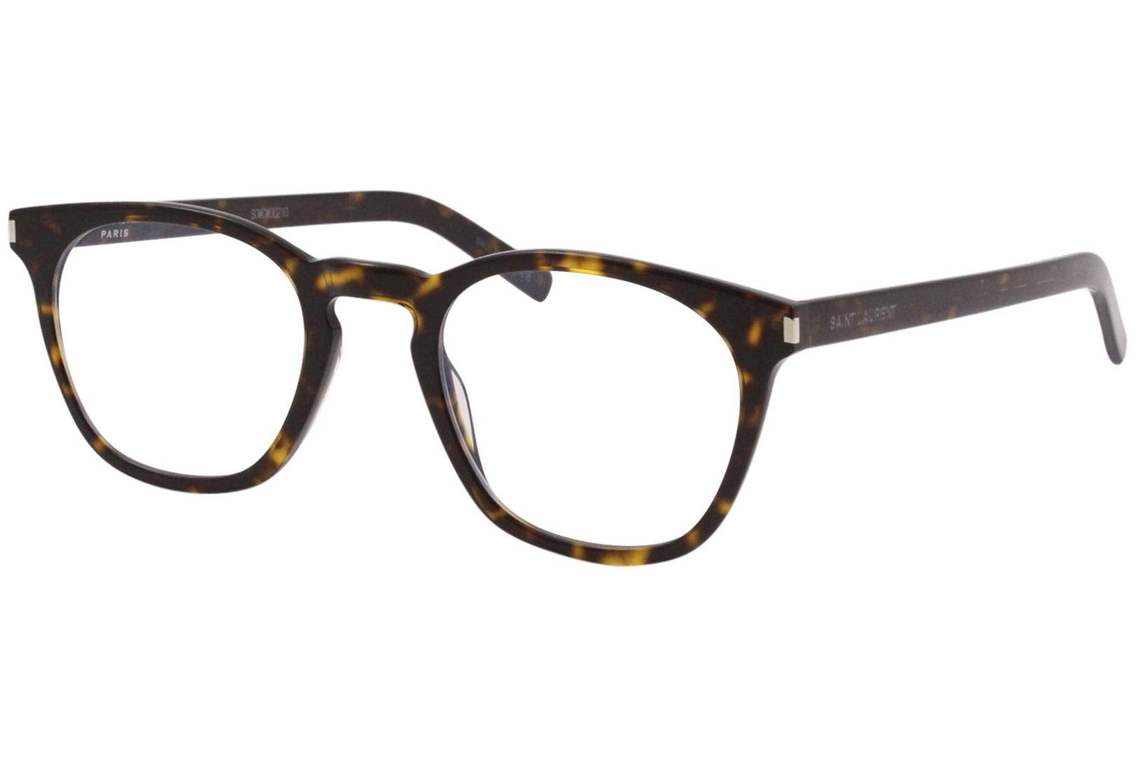 Saint Laurent Slim SL30 003 Eyeglasses Men's Havana Full Rim Optical Frame 49mm