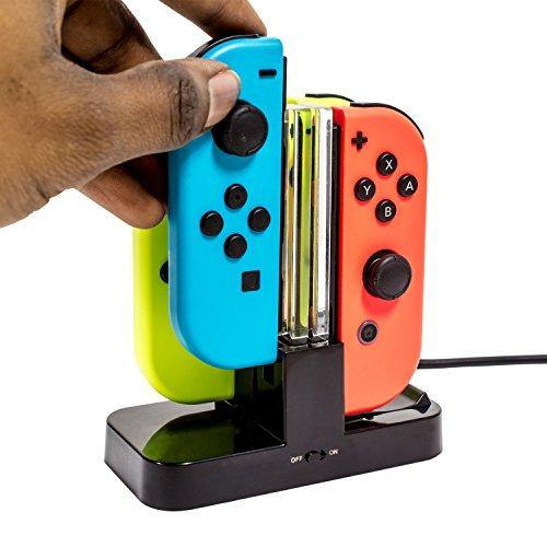 Orzly Nintendo Switch Joy Con Charging Dock, Pro Controller Charging Station - JOY2ESpree