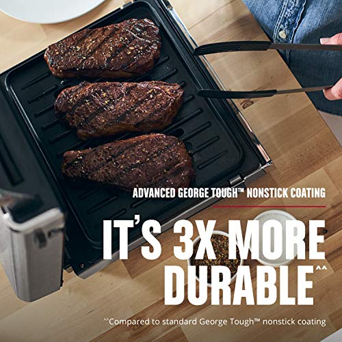 George Foreman Family Size (4-6 Servings), GRD6090B Smokeless-Digital Smart Select, Stainless Steel - JOY2ESpree