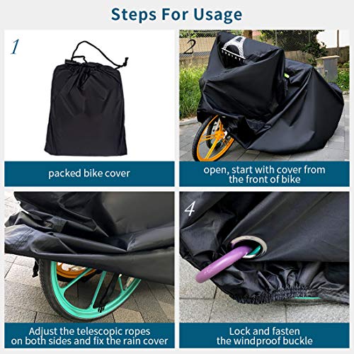 SUNFATT Bike Covers Outdoor Storage Waterproof,Bicycle Cover Waterproof Outdoor