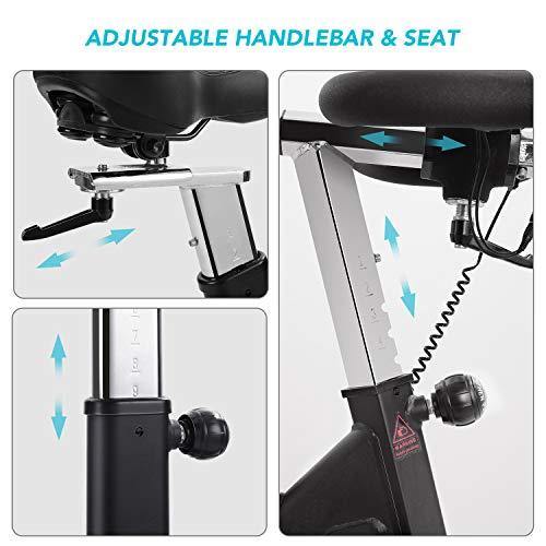 MaxKare Magnetic Exercise Bikes Stationary Belt Drive Indoor Cycling Bike with High Weight Capacity Adjustable Magnetic Resistance w/LCD Monitor - JOY2ESpree