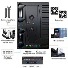
                        
                          Load image into Gallery viewer, Benazcap Cooling Station for PS5 Console, PS5 Vertical Stand with Cooling Fan - JOY2ESpree
                        
                      