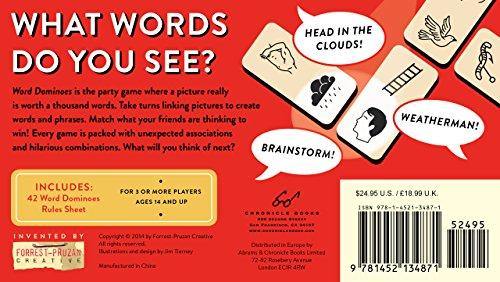 Chronicle Books Word Dominoes (Picture Dominoes, Play Dominoes, Word Games, Logic on Fire): Play with Pictures - Win with Words - JOY2ESpree