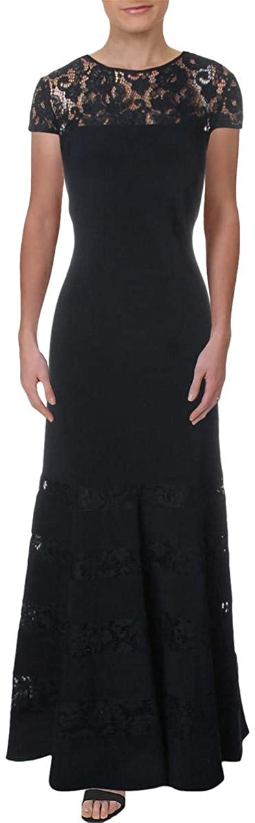 Ralph Lauren Lace-Panel Gown