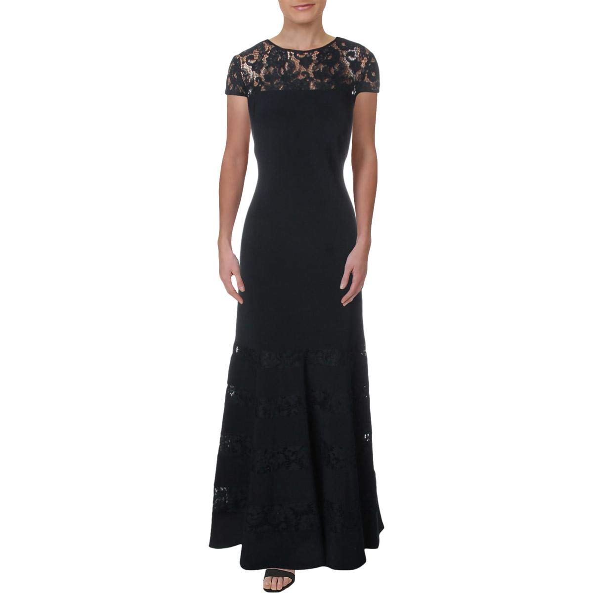 Ralph Lauren Lace-Panel Gown