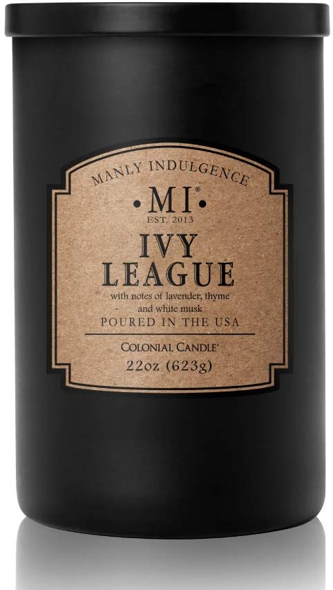 Manly Indulgence Sea Salt & Ginger Scented Jar Candle, 15 Oz, White
