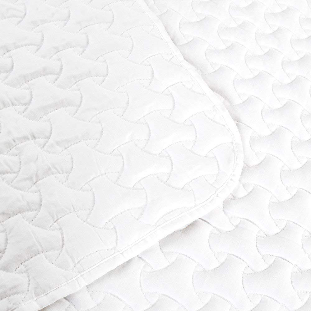 Tommy Bahama White Chevron Quilt Set, King, White