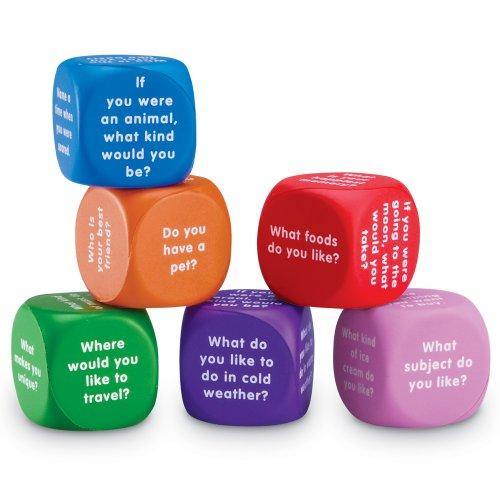 Learning Resources Conversation Cubes, Social Dice, Autism Therapy, Ice Breaker Cubes, Foam Cubes, 6 Pieces, Ages 6+ - JOY2ESpree