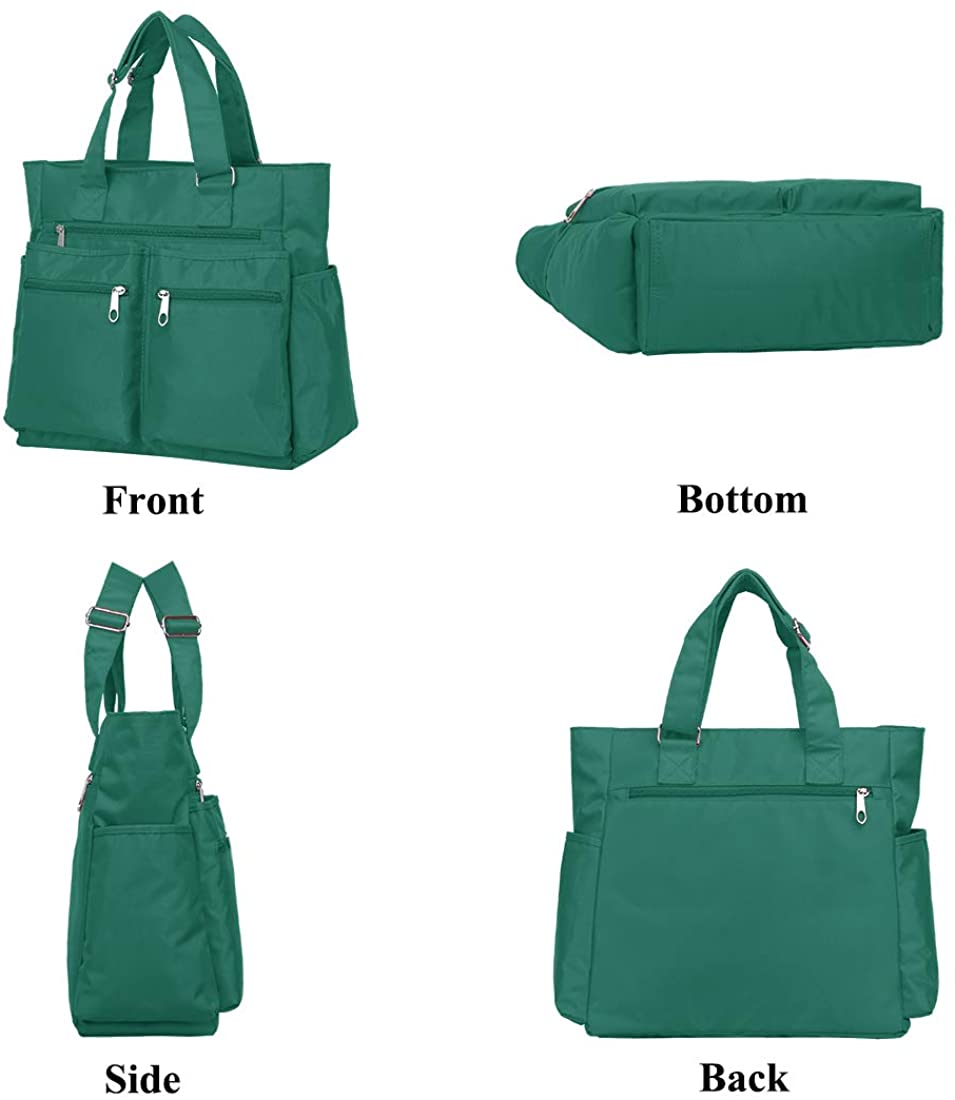 Canvas Tote Bag Waterproof Nylon Multi Pocket Shoulder Bags Laptop Work Bag Teacher Purse and Handbags for Women & Men