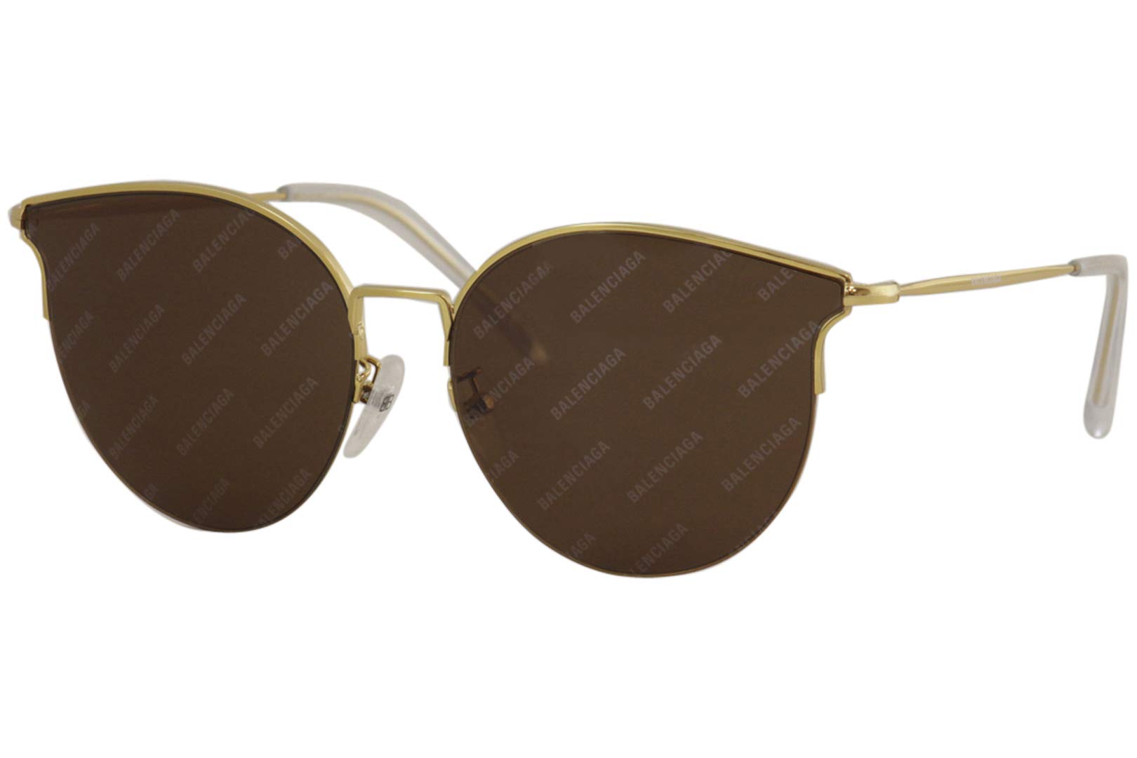 Balenciaga BB0021SK Sunglasses 005 Gold/Brown Mirror Lens 61 mm
