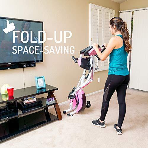 PLENY 3-in-1 Total Body Workout Exercise Bike w/Backlit Screen, High Backrest, Adjustable Resistance Bands for Arm & Leg, and 300 lbs Weight Support - JOY2ESpree