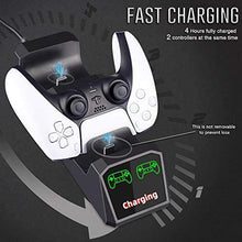 
                        
                          Load image into Gallery viewer, PS5 Controller Charger Dock, Dual USB Type C Fast Charging - JOY2ESpree
                        
                      