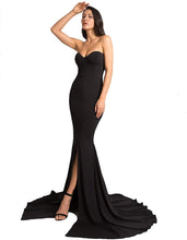 
                        
                          Muat gambar ke penampil Galeri, Formal Strapless Evening Dress Long Prom Gown Front Split Full Length Wedding Maxi Dress
                        
                      