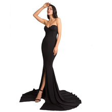 
                        
                          Muat gambar ke penampil Galeri, Formal Strapless Evening Dress Long Prom Gown Front Split Full Length Wedding Maxi Dress
                        
                      