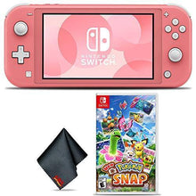 
                        
                          Load image into Gallery viewer, Nintendo Switch Lite (Coral) Gaming Console Bundle with Pokemon Snap Game and Cleaning Cloth - JOY2ESpree
                        
                      