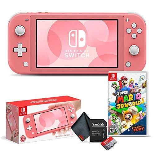 Nintendo Switch Lite Coral (HDHSPAZAA) Gaming Console Bundle - JOY2ESpree