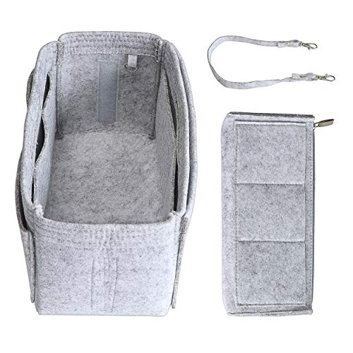 Purse Handbag Organizer Insert, MISIXILE Felt Bag Organizer with Handles