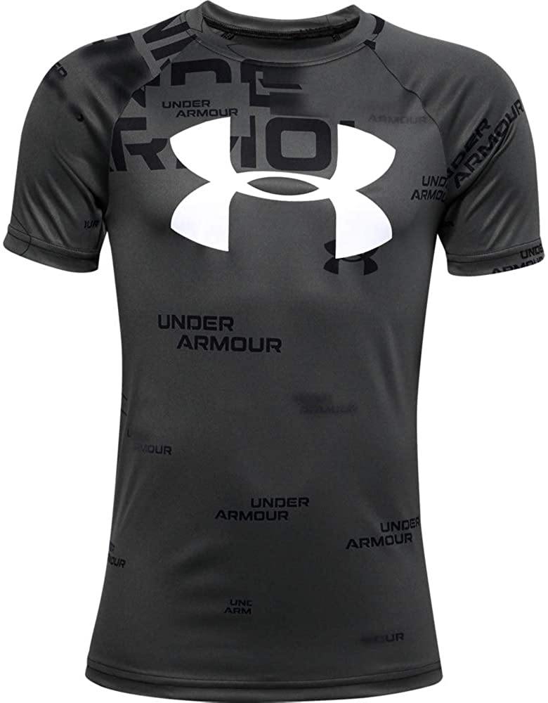Under Armour Boys' Tech Big Logo Printed Short Sleeve Gym T-Shirt