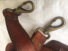 
                        
                          Load image into Gallery viewer, Leather Adjustable Padded Replacement Shoulder Strap with Metal Swivel Hooks for Messenger, Laptop, Camera, Duffle Bags &amp; More
                        
                      