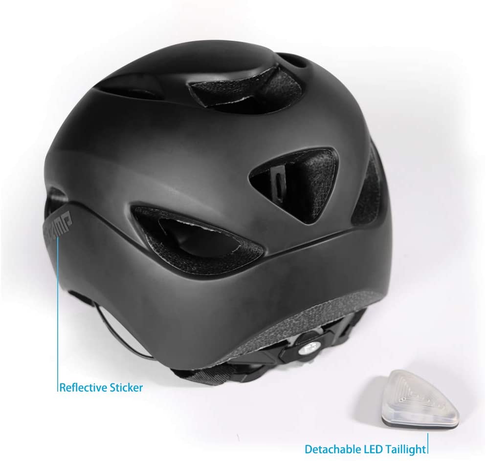 BASE CAMP Adult Bike Helmet with Rear Light for Urban Commuter Adjustable M Size