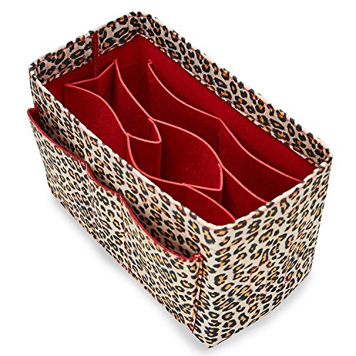 Purse Bag Organizer Insert with Lots of Different Size Spaces Divider Shaper for Speedy Shoulder Hobo Bag Keep Stuff Organized