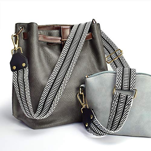 Bag/Purse Strap Replacement Crossbody Shoulder For Women Adjustable Jacquard Woven Cotton Guitar Strap Banjo Strap Style