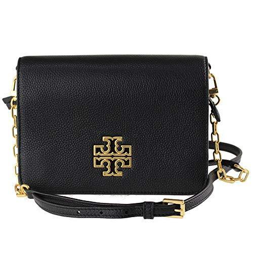 Tory Burch Womens 60405 Britten Combo Crossbody Bag, Black/Rolled Gold - JOY2ESpree