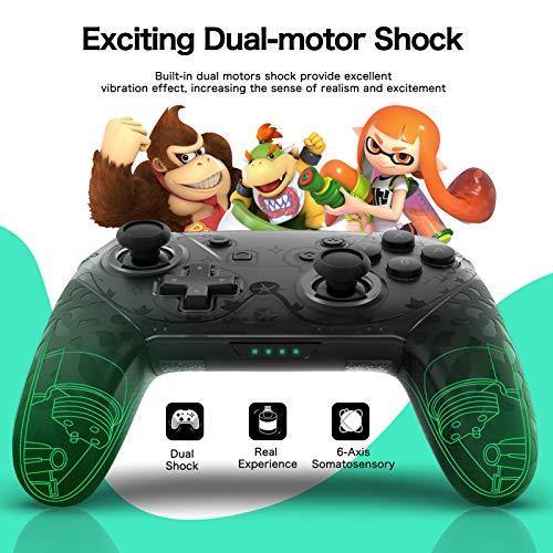 YCCTEAM Wireless Pro Controller Gamepad Compatible with Switch Support Amibo, Wakeup, Screenshot and Vibration Functions - JOY2ESpree
