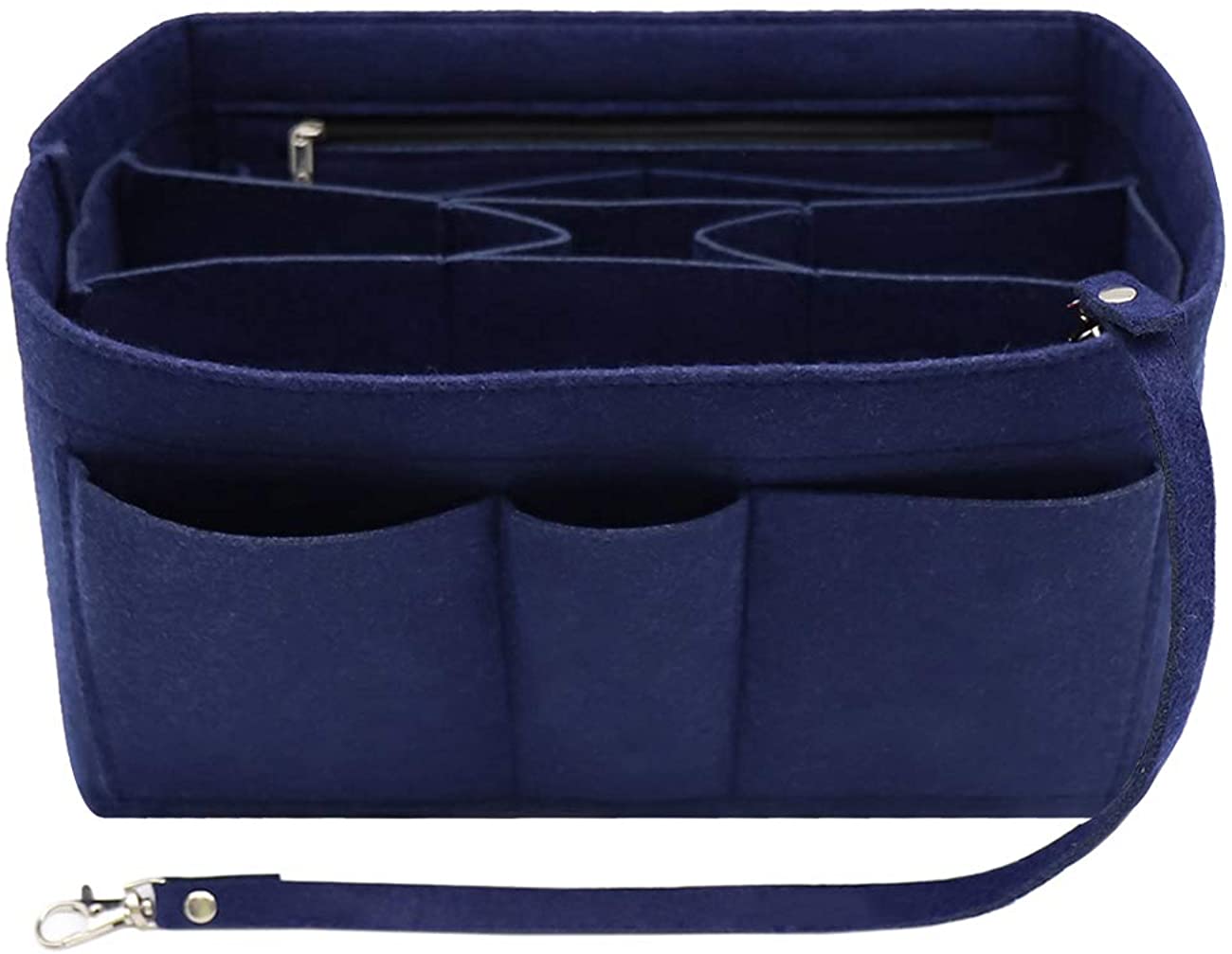 Felt Fabric Purse Tote Diaper Bag Organizer Insert Bag in Bag with Zipper Inner Pocket For Neverfull Speedy