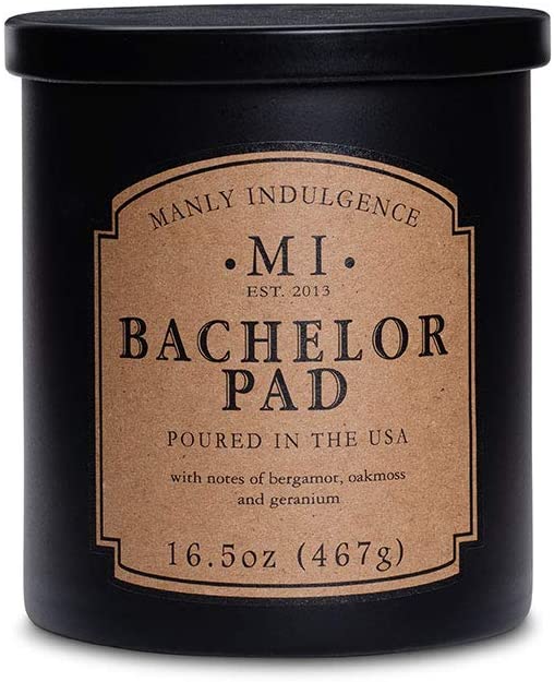 Manly Indulgence Sea Salt & Ginger Scented Jar Candle, 15 Oz, White