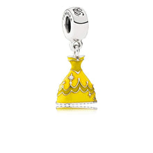 
                        
                          Load image into Gallery viewer, Pandora Disney Belle's Dress with Yellow Enamel Dangle Charm 791576enmx - JOY2ESpree
                        
                      