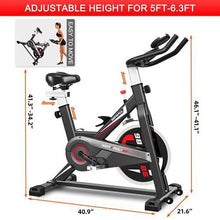 
                        
                          画像をギャラリービューアに読み込む, YONKFUL Exercise Bike Belt Drive Indoor Cycling Bike Adjustable Stationary Bicycle Home Gym Bike - JOY2ESpree
                        
                      