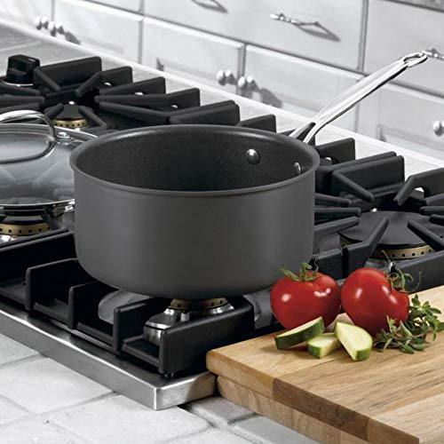 Cuisinart Chef's Classic Nonstick Hard-Anodized 3-Quart Saucepan with Lid,Black - JOY2ESpree