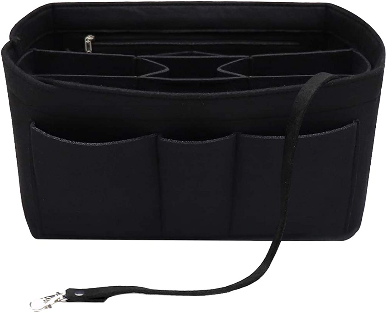 Felt Fabric Purse Tote Diaper Bag Organizer Insert Bag in Bag with Zipper Inner Pocket For Neverfull Speedy