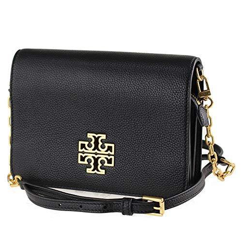 Tory Burch Womens 60405 Britten Combo Crossbody Bag, Black/Rolled Gold - JOY2ESpree