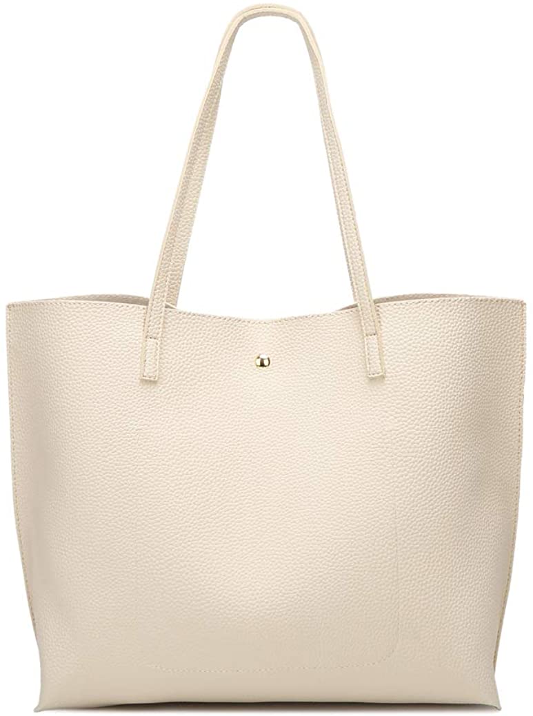 Women's Soft Faux Leather Tote Shoulder Bag from Dreubea, Big Capacity Tassel Handbag