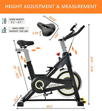
                        
                          Cargar imagen en el visor de la galería, Exercise Bike, Sovnia Indoor Cycling Bike, Stationary Exercise Bikes with iPad Holder - JOY2ESpree
                        
                      