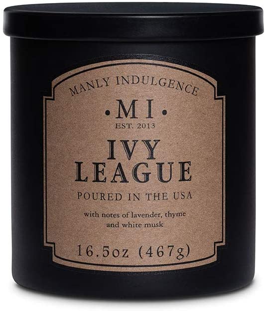 Manly Indulgence Sea Salt & Ginger Scented Jar Candle, 15 Oz, White