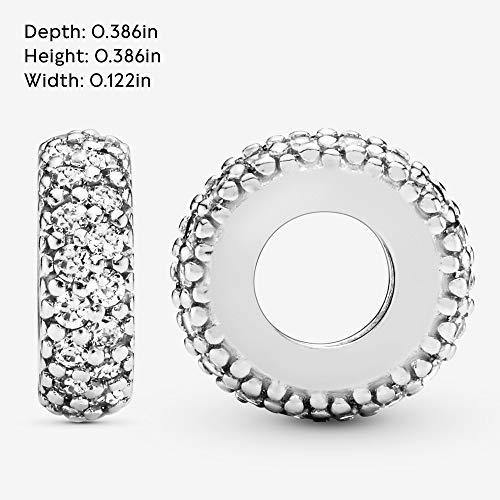 Pandora Jewelry Clear Sparkle Spacer Cubic Zirconia Charm in Sterling Silver - JOY2ESpree